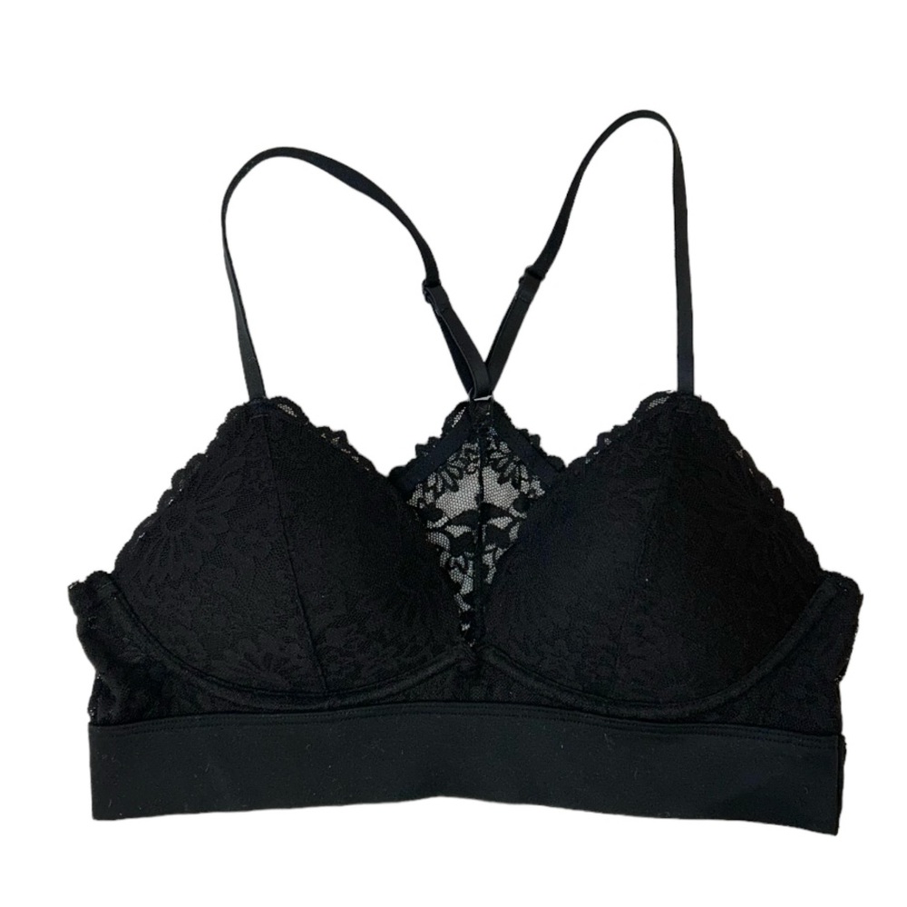 PINK Victoria’s Secret Lightly Lined Black Lace Bra